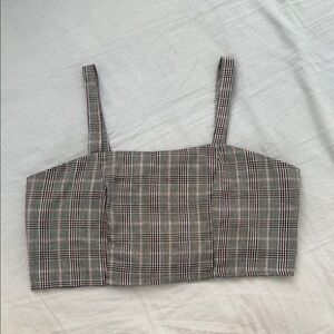 Plaid Gray Women's Top